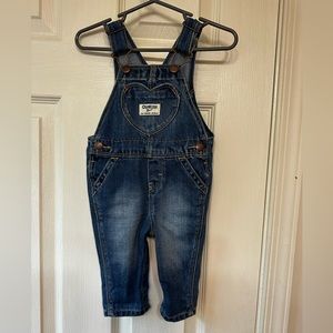 Baby girl denim overalls by Osh Kosh